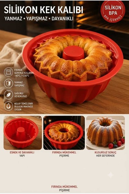 Silicone Cake Mold Set - 24 cm - Freezer Compatible
