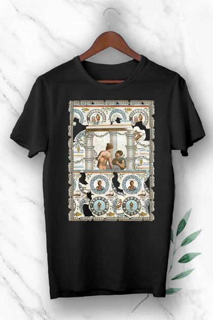 Μπλουζάκι Unisex με μαύρο μωσαϊκό