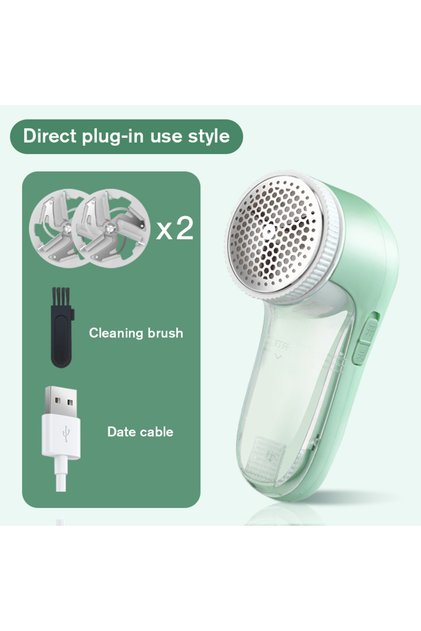 light green Electric Household Clothes Shaver Fabric Lint Remover Fuzz Electric Fluff Portable Brush