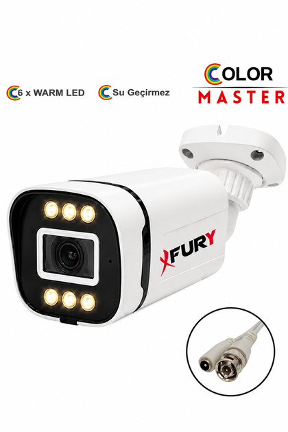 5MP Lens 1080P 6 Warm LED Renkli Gece Görüşlü IP66 Dış Mekan Geniş Açılı Güvenlik Kamerası