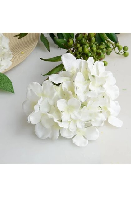 1 PC White 1pcs/lot Colorful Decorative Flower for Wedding Party Luxury Artificial Hydrangea Silk DI