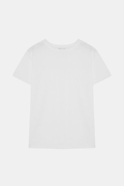 BEYAZ ARKASI GARNİ DETAYLI T-SHIRT
