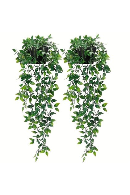 2pcs Mandala Artificial Hanging Plants Mandala Eucalyptus Leaves Vines False Potted Plants Indoor an