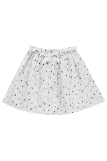 Floral Printed Skirt for 2-5 Years Old - Off-White