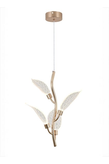 Modern Lighting, Light, Luxury Leaf Pendent, Gold Color, 37x32 cm, Suitable for bedroom and living room, Adjustable height