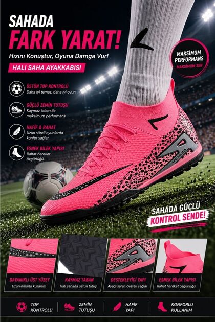 Air Superfly Semi-Professional Sock Soccer Turf Shoes