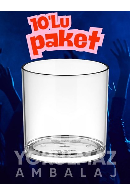 🔥🔥🔥Plastik Viski & Meşrubat Bardağı 220 cc 10’lu Paket – Şeffaf Dayanıklı
