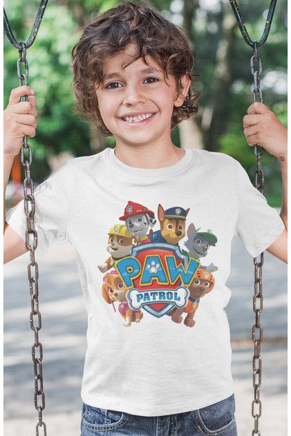 Paw Petrol Printed Unisex Cartoon Kids T-Shirt (1-12 Years)