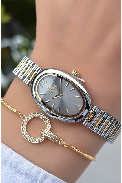 New Season Oval Dial - Adjustable Steel Band - Bracelet Gift