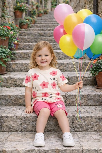 Girl's Top and Bottom Cotton Summer Set