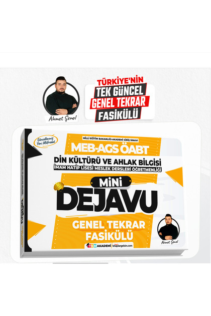 TKM Akademi 2026 MEB-AGS DKAB ÖABT Mini Dejavu Genel Tekrar