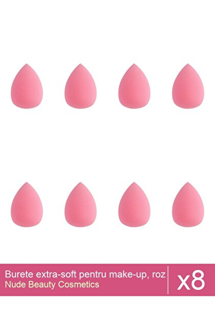 Set 8x Burete extra-soft pentru make-up, roz