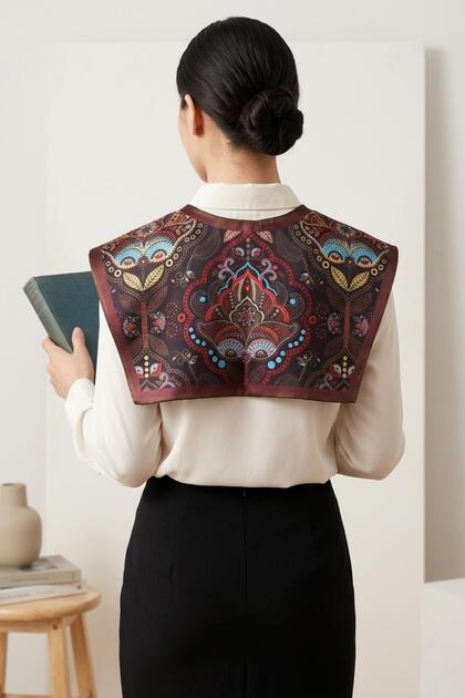 Shoe Basket Bohemian Style Ethnic Patterned Women's Shoulder Shawl
