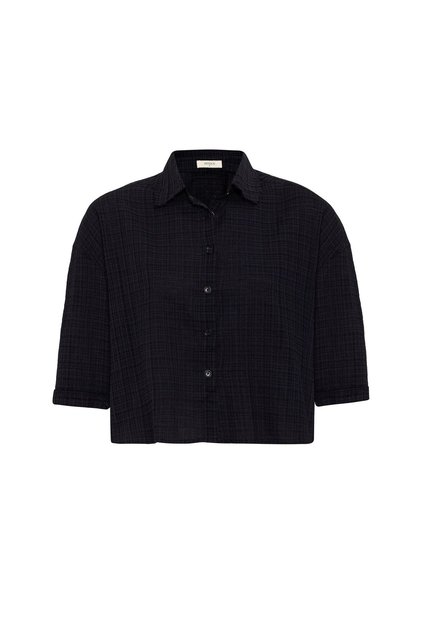 Crop Textured Women's Shirt