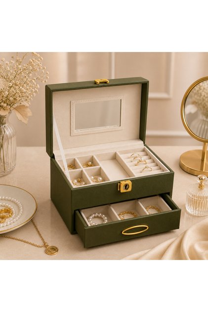 Luxury Mirrored Jewelry Box Organizer with Drawers Jewellery Storage Box