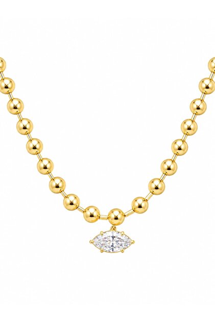 Special Series Marki̇z Stone Charm Necklace