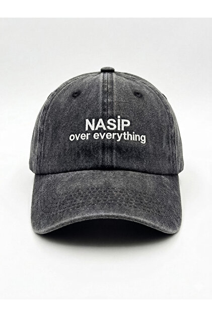 Nasi̇p over Everything Embroidered Washable Hat Cap