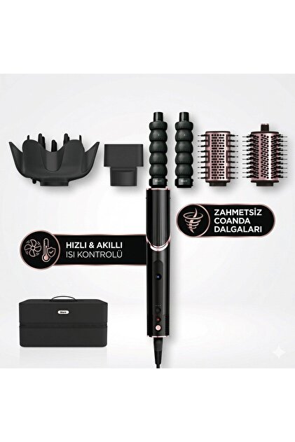 ＳＨＡＲＫ　Ｆr e e s t y l eディスプレーセット Shark FlexStyle 5-in-1 Siyah Yüksek Kaliteli Çok Amaçlı Saç