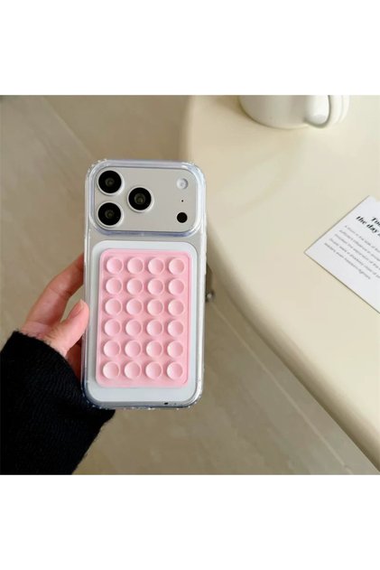 Compatible with iPhone 17 Pro / 18 Pro - Transparent Phone Case with Suction Cup Attachment - (1 Case + 1 Suction Cup)