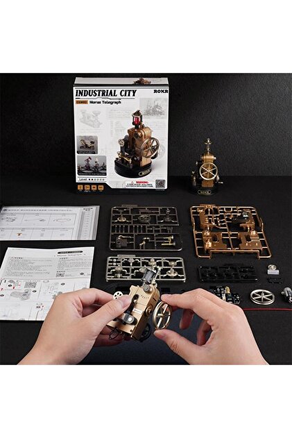 ROKR CGM02 Morse Telegraph DIY Mechanical 3D Puzzle Maket Model