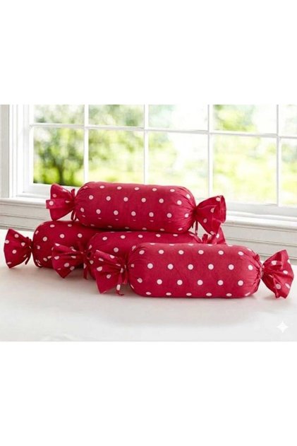 Christmas New Year Polka Dot Candy Pillow Decorative Throw Pillow