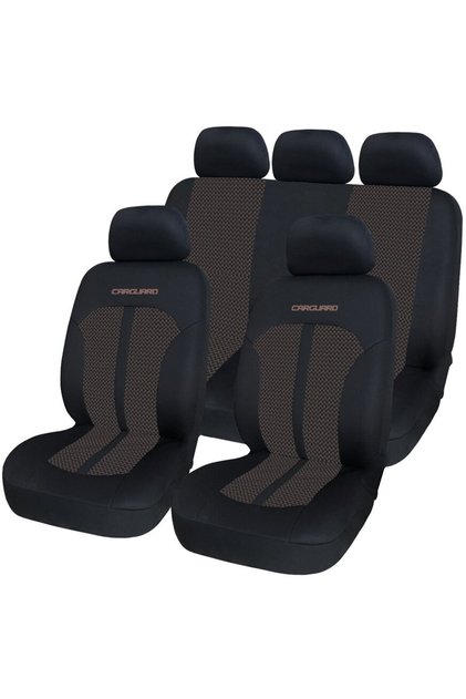 Huse universale premium pentru scaune auto bej+negru -
