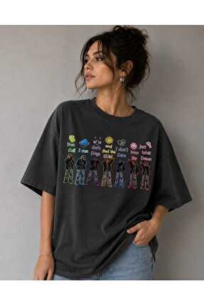 puolikuu Arirang World Tour BTS Baskılı Oversize Tshirt - Fiyatı