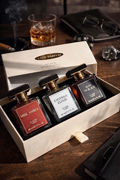 lady parfüm 3'lü Set 3x50 ml EDP Unisex Parfüm Seti - Fiyatı