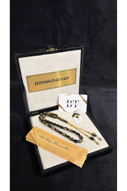 BİRCAN TASARIM Golden Rosary Premium Kutulu Kişiye Özel Altın