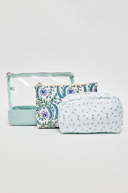 3 Pack Cosmetic Pouch Set