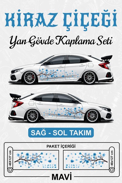 KİRAZ ÇİÇEĞİ - Yan Gövde Kaplama Sticker Seti