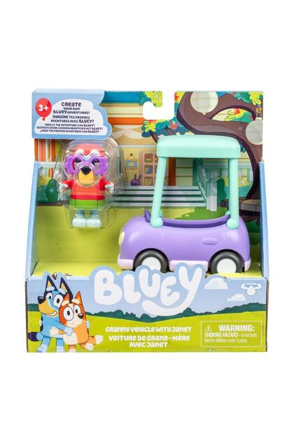 Set de joaca cu figurina, Bluey, Janet si masina bunicii
