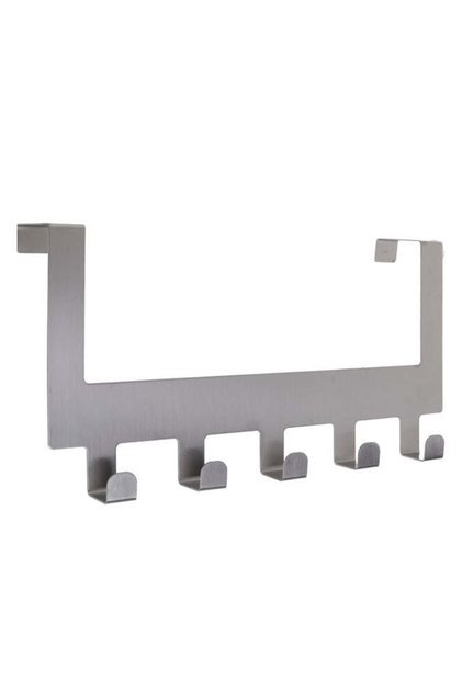 Cuier din Otel Inoxidabil cu 5 Carlige pentru Usa - 30x7,5x14,5cm