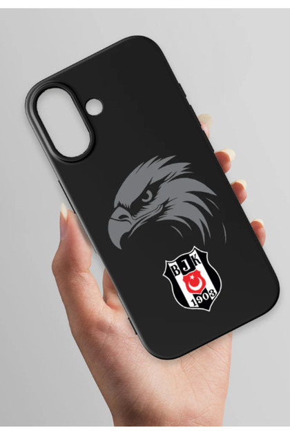Licensed iPhone 17 Eagle Emblem Black Silicone Phone Case "Dekomus Pocket Notebook as a Gift"