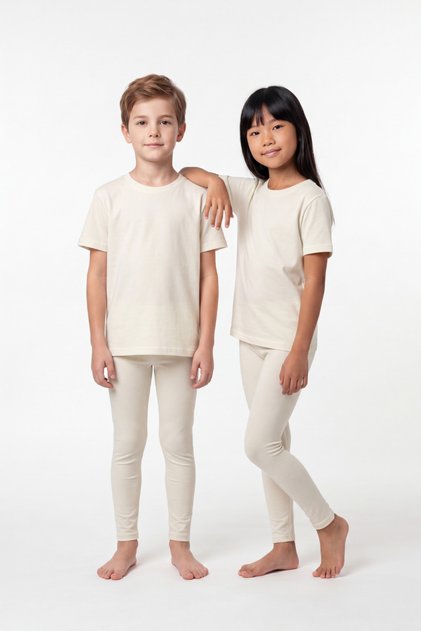 Cotton Lycra Unisex Kids T-Shirt Leggings Set Bottom Top Set