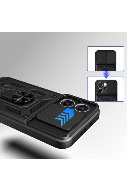 Compatible Sliding Vega Cover for Oppo Reno 15 Case with Magnetic Stand and Camera Protection