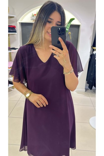 Kadın Büyük Beden Midi Boy Şifon Elbise