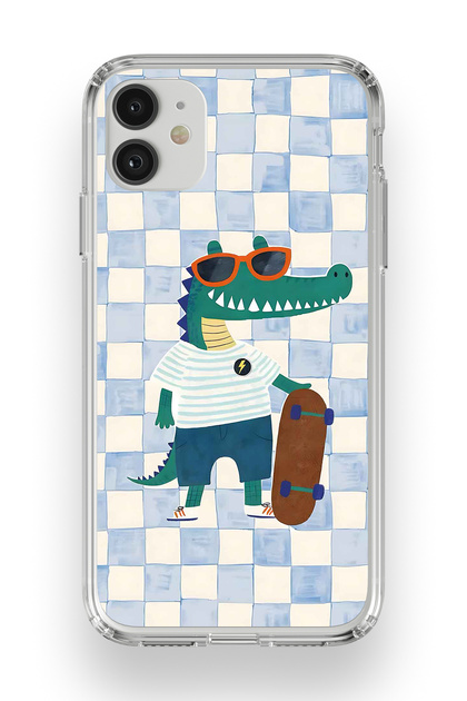iPhone 11 Compatible Cool Crocodile Pattern Transparent Phone Case