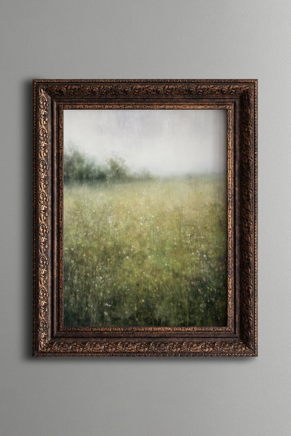 Spring Meadow – Vintage Patterned Painting – Thick Model