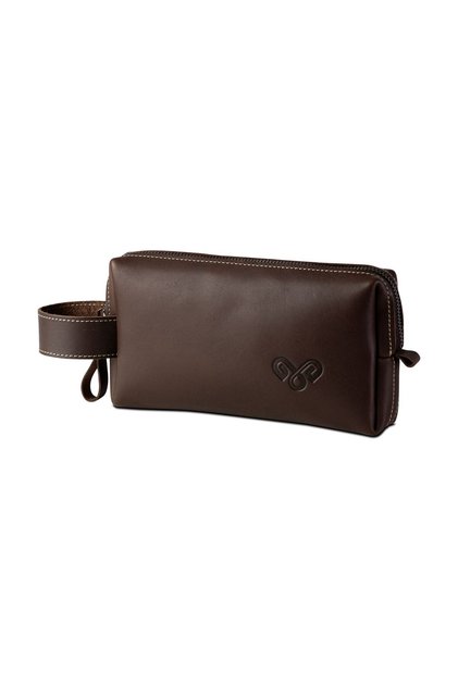 Genuine Leather Handbag Clutch Bag Portfolio Bag Organizer Clutch Brown