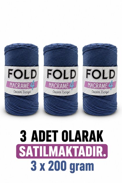 Polyester Macrame No.4 200 Grams 230 Meters 2 mm Thickness