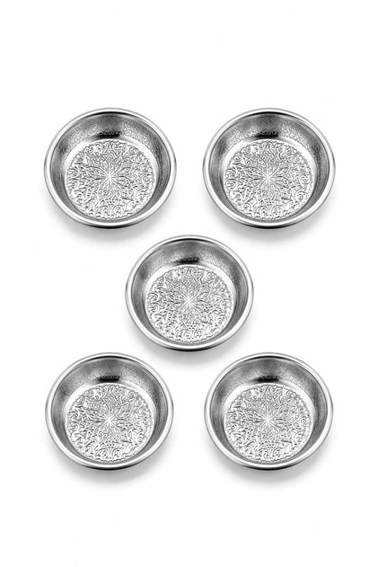 5-Piece Appetizer Plate Snack Tray Stainless Steel