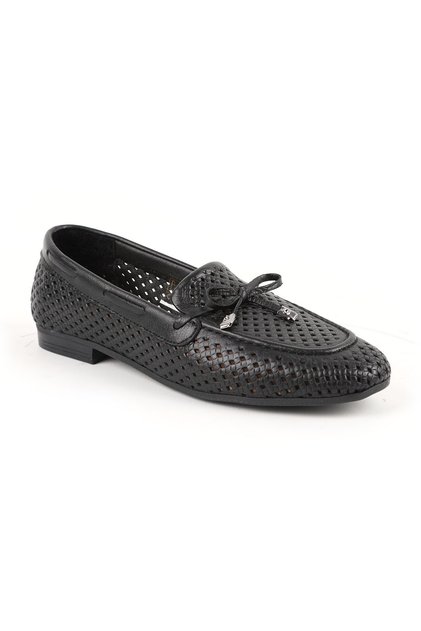Women's Loafer Shoes Summer Laser Cut Mesh Patterned Bowknot Flexible Thermo Sole Daily L081.25218