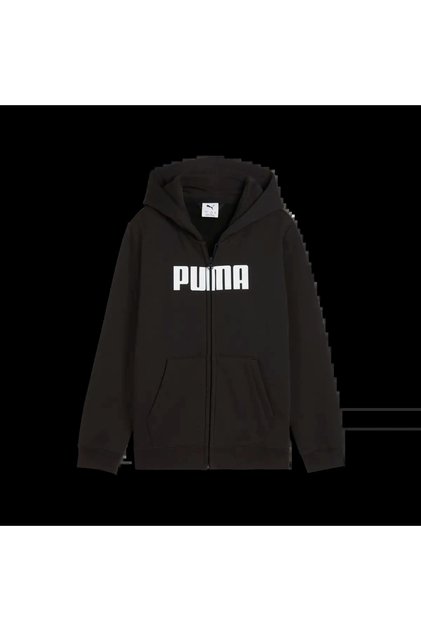 ESS Logo Full-Zip Hoodie FL Siyah Erkek Sweatshirt