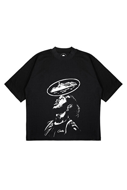 PURE EFFECT Unisex Oversize CORTEIZ x RONALDINHO Baskılı Boxy Fit