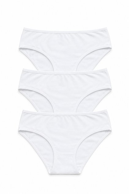 Women's Panties 3 Pack Lycra Cotton White