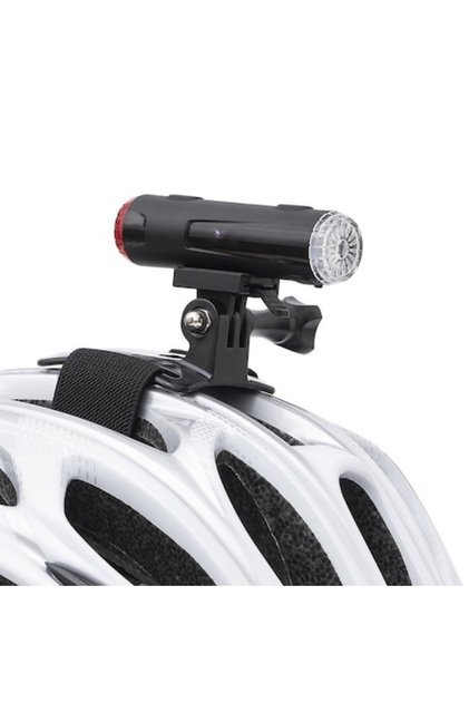 Lumină LED pentru cască de bicicletă Față + Spate Negru, 800mAh, 5 Moduri de Iluminare, Impermeabil IP66, Reîncărcabil USB, Lumină Puternică, Ciclism Nocturn, Iluminare Dublă, Autonomie Mare