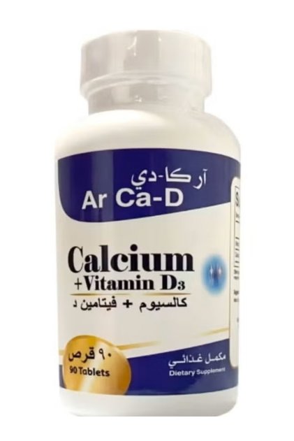 CA-D Calcium Tablets with Vitamin D3 90 Tablets