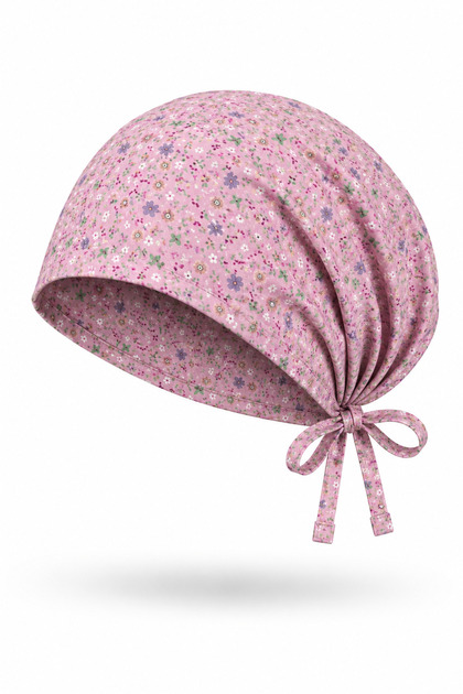 Pembe çıtır çiçek Premium Aşçı Bonesi | Unisex Ayarlanabilir Şef Bonesi