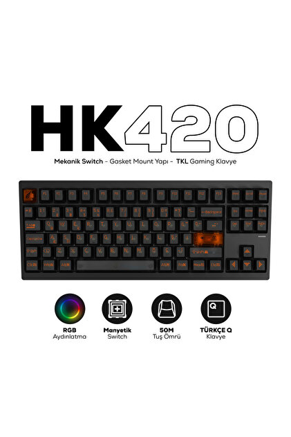 Hawk Gaming Chair HK610 S Hall Effect Manyetik Switch RGB 8K Hz